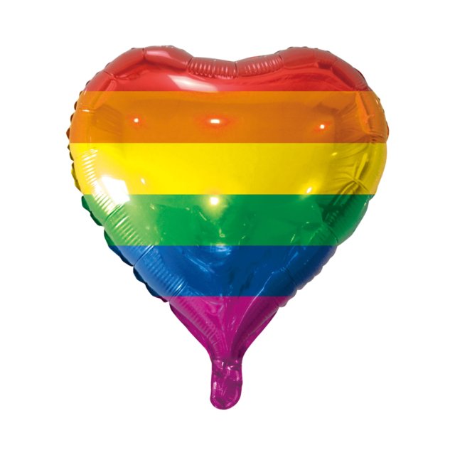 Pride Regenbogen Fahne Ballon (mit Helium gefüllt) - Rund Ballon helium