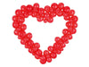 Rote Herz Ballongirlande mit Rahmen