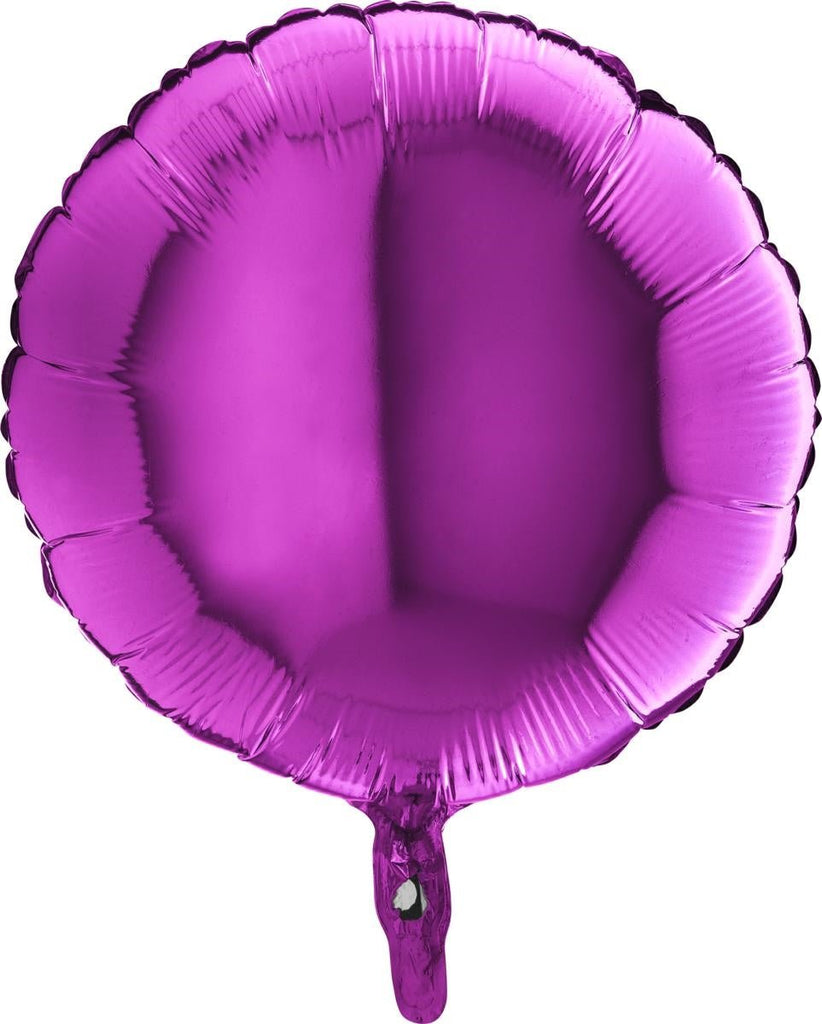 Rund viollett Ballon (mit Helium gefüllt) - Stern Ballon Helium