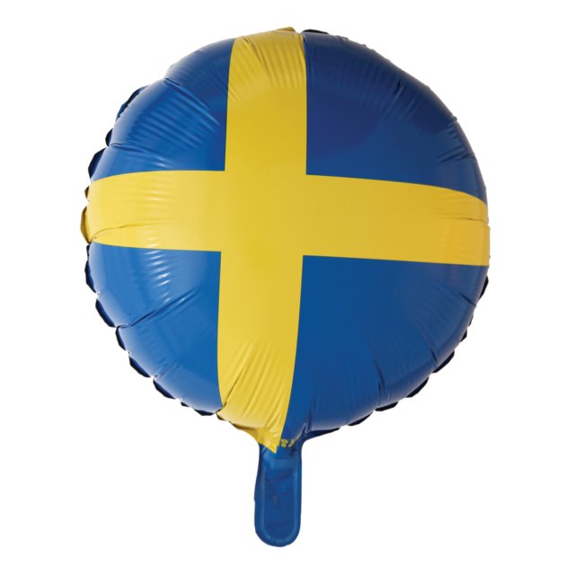 Schweden Fahne Ballon (mit Helium gefüllt) - Rund Ballon helium