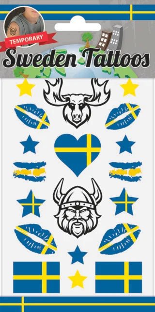 Schweden Fan Tattoos temporär - Temporäre Tattoos