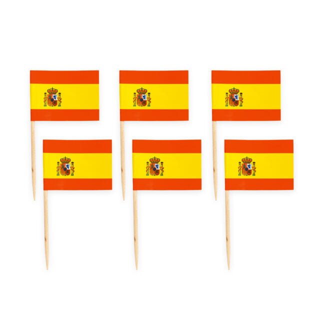 Spanien Mini Fahnen Sticks - Flaggen Sticks