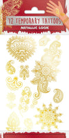 Summer metallic tattoos temporary