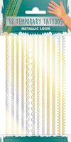 Summer metallic tattoos temporary