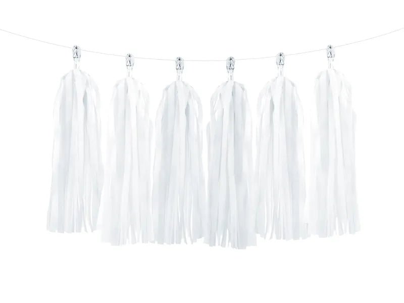 Tassel Girlande weiss - Tassel Girlanden