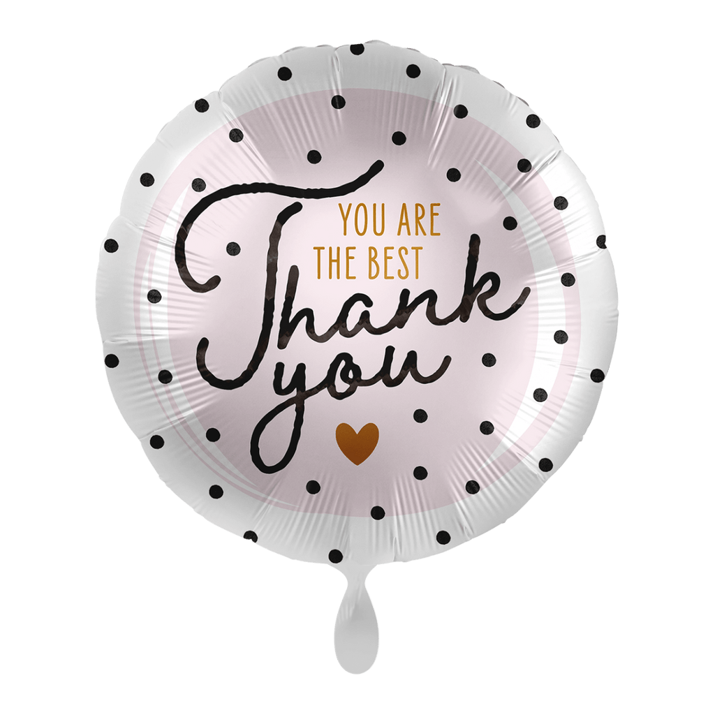 Thank you you are the best Ballon (mit Helium gefüllt) - Herz Ballon helium