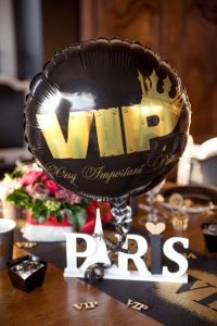 VIP Ballon (mit Helium gefüllt) - Happy Birthday Helium rund