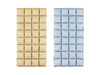 Vorhang Folienballon-Girlande doppelseitig, beige-blau, 55 x 110 cm