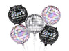XL Bundle Disco Happy Birthday (mit Helium gefüllt)