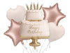 XL Bundle Pastellfarbener Kuchen Happy Birthday (mit Helium gefüllt)
