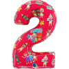 Ballon XL Peppa Pig Numéros 2 (rempli d'hélium) 