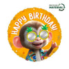 Ballon XL Cool Monkey Joyeux Anniversaire (rempli d'hélium)