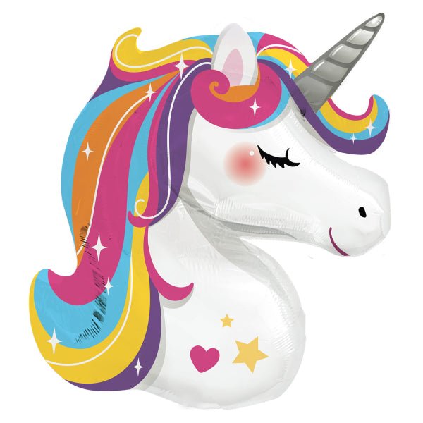 XL Einhorn Regenbogen Ballon (mit Helium gefüllt) - Supershape helium