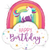 XL unicorn rainbow balloon (filled with helium) 