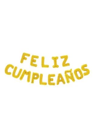 XL Feliz Cumpleaños Ballon Girlande gold - Ballon Banner