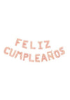 Guirlande de ballons XL Feliz Cupleaños or rose