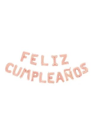 XL Feliz Cumpleaños Ballon Girlande rosegold - Ballon Banner