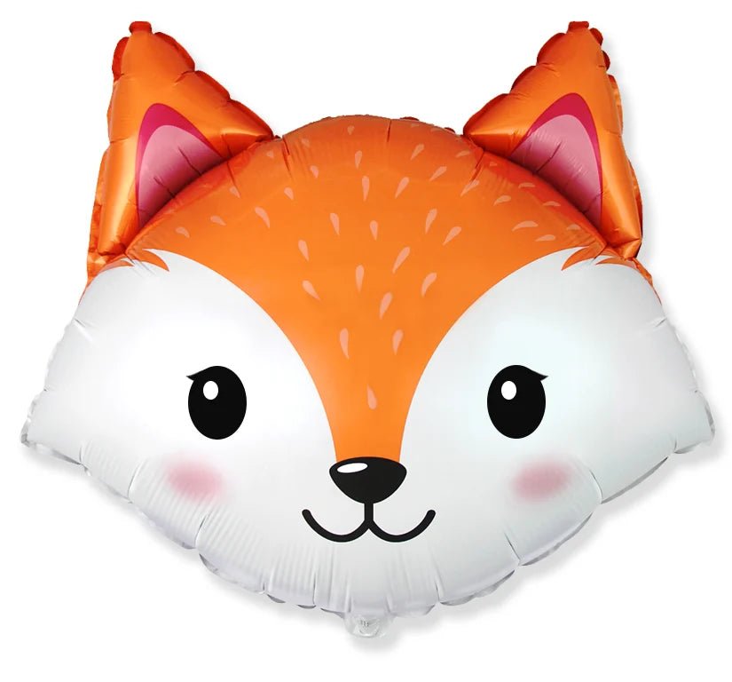 XL Fuchs Ballon (mit Helium gefüllt) - Zahlen Ballon blau Helium