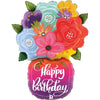 Ballon marguerite à fleurs colorées (rempli d'hélium) 
