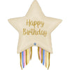Happy Birthday Colored Star Balloon (Filled With Helium) 