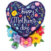 XL Happy Mothers Day Herz Ballon (mit Helium gefüllt)