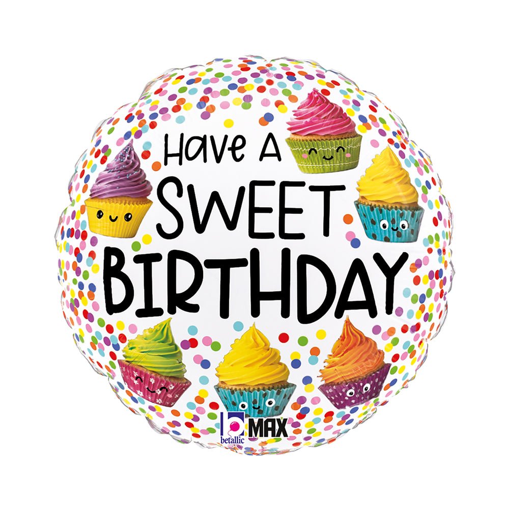 XL Have a sweet Birthday Cupcake Ballon (mit Helium gefüllt) - Supershape helium