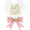 XL Hello Baby "Girl" Ballon (mit Helium gefüllt)