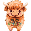 XL Hero it was your Birthday Kuh Ballon (mit Helium gefüllt)