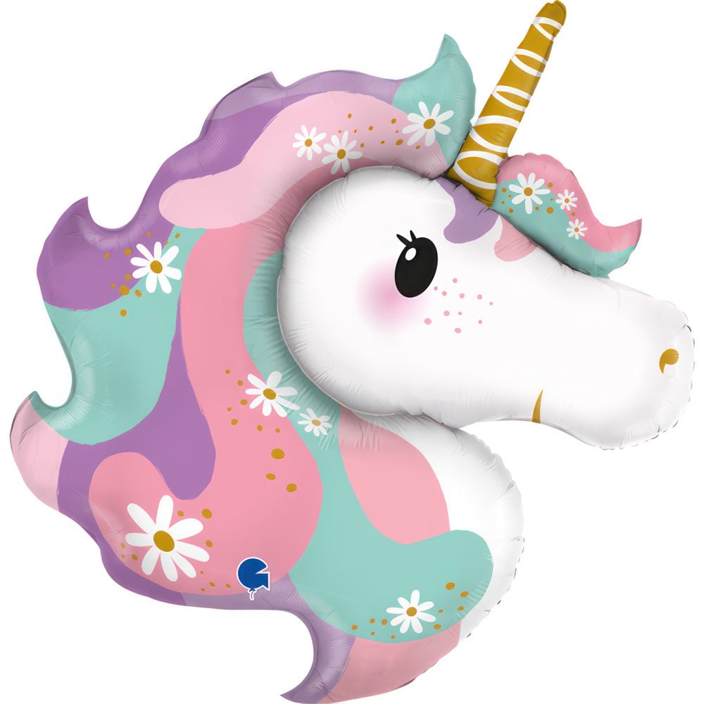 XL Hippie Einhorn Ballon (mit Helium gefüllt) - Supershape helium