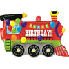 XL Lokomotive Happy Birthday Ballon (mit Helium gefüllt)