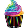 Ballon Joyeux Anniversaire Cupcake XXL (rempli d'hélium) 