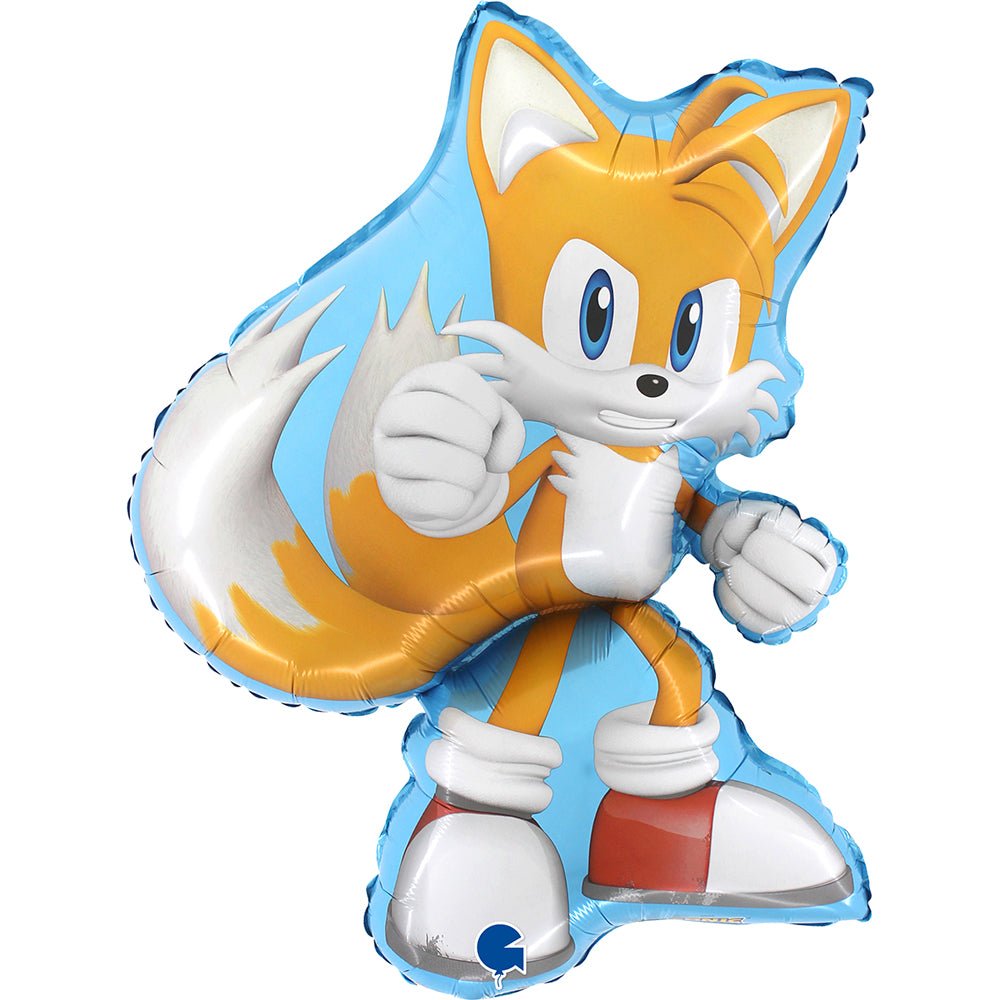 XL Sonic Tails The Hedgehog Ballon (mit Helium gefüllt) - LIscenced klein