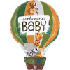 XL Welcome Baby Jungle Ballon (mit Helium gefüllt)