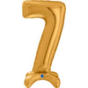 Ballon numéro XL argenté 7 à monter (sans hélium) 