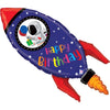 XXL rocket happy birthday balloon (filled with helium) 