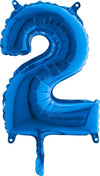 Zahlen Ballon blau 2