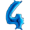 Zahlen Ballon blau 4