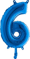 Ballon chiffre argent 6 