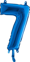 Zahlen Ballon blau 7