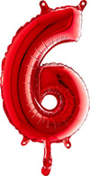 Zahlen Ballon rot 6