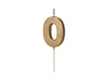 Number candle gold 0 