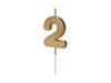 Number candle gold 2 