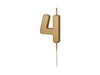 Number candle gold 4 