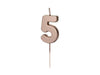 Number candle gold 5 