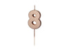 Bougie chiffre or 8 