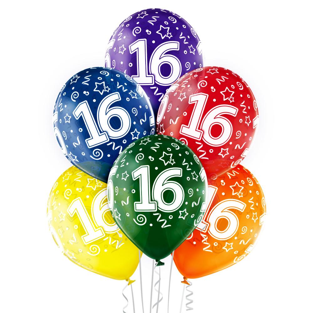 16 Jahre Geburtstag Ballon - Latex bedruckt