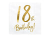 18 birthday napkins gold 