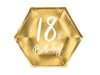 18 anniversaire plaque or 