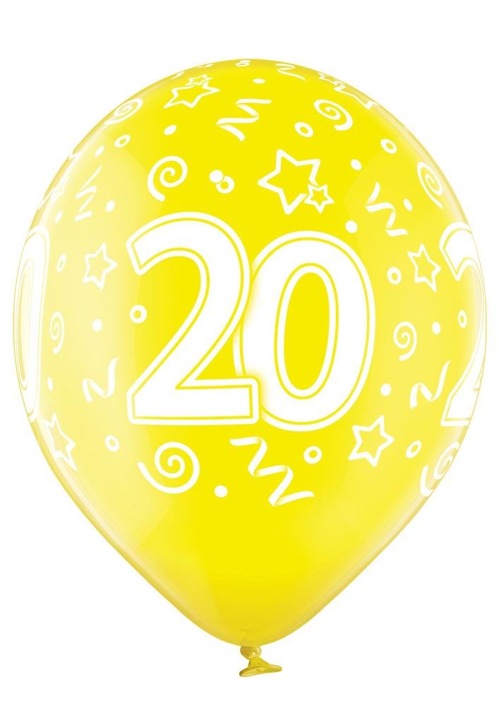 20 Jahre Geburtstag Ballon - Latex bedruckt