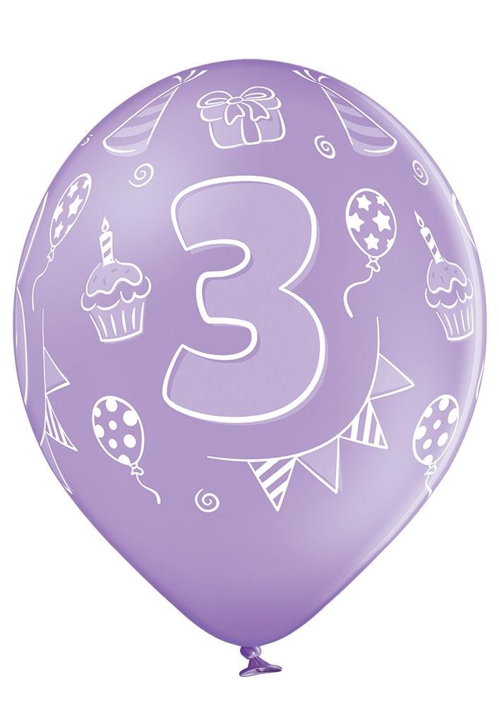 3 Jahre Geburtstag Ballon - Latex bedruckt
